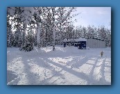 Back of garage from access road
