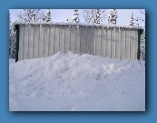 Side of garage after shovelling